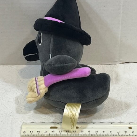 TWO Halloween Duck Witches w/Broom & Hat Mini Plush Toy 7.5” - Picture 9 of 10